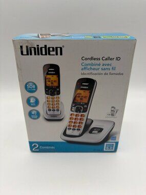 Uniden D1760-2 Expandable Cordless Phone DECT 6.0 1.9GHz, 2 Handset NEW Sealed